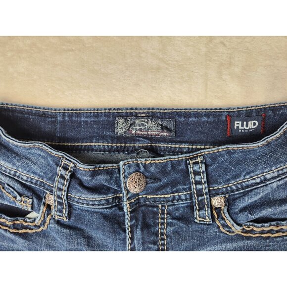 Silver Suki Straight Blue Jeans Womens Western Glove Works Size 29 X 32 - Picture 5 of 15